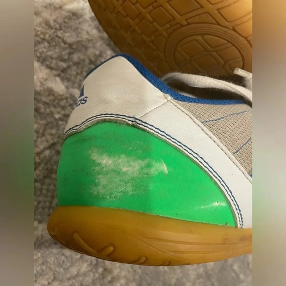 ADIDAS Soccer SUPER SALA Indoor Soccer Shoes Blue/White/Green Mens Size 8.5 - Picture 6 of 9